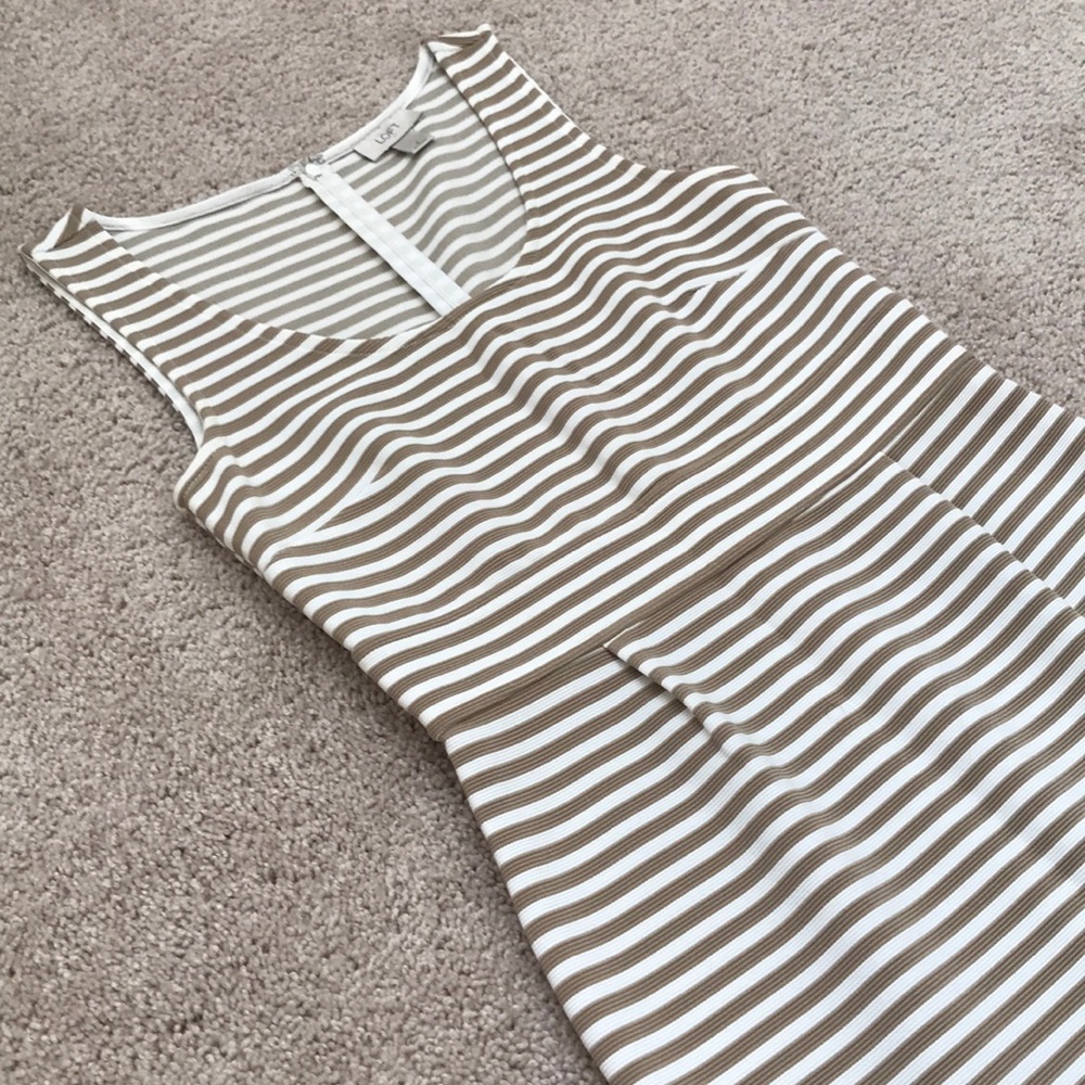 LOFT Outlet Striped Sleeveless Dress (sz 4)